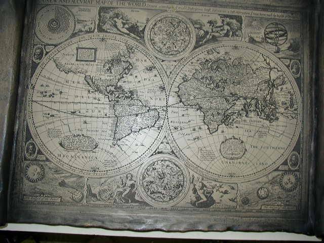 Vintage, Reproduction, 16th C. Map of the World- Artwork Wall Decor 23in x 15in