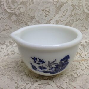 Vintage, Milk Glass Mixing Bowl 5in x 7in x 6.5in D