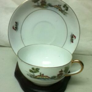 Vintage, Noritake- Japan, 2pc Variant, Gaudy Blue Willow Cup and Saucer