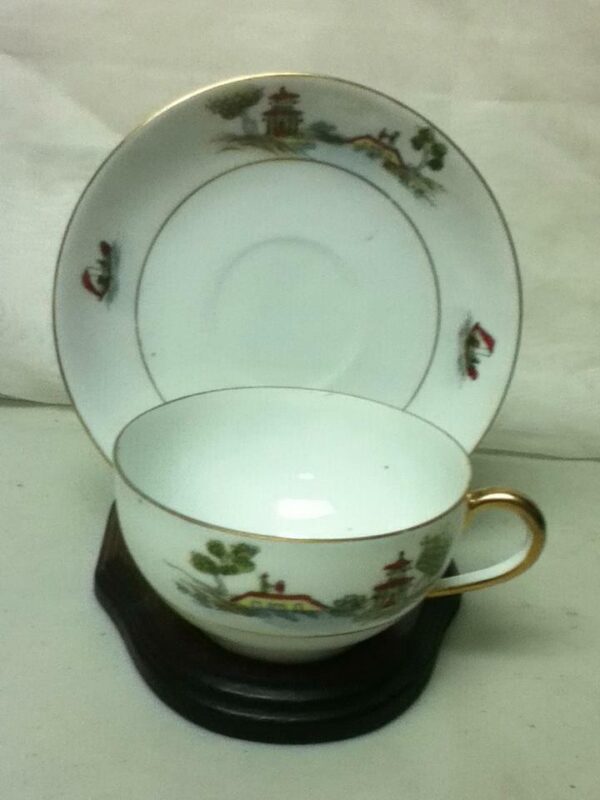 Vintage, Noritake- Japan, 2pc Variant, Gaudy Blue Willow Cup and Saucer