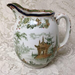 Vintage, Rare, Royal Doulton, England, Madras Variant Gaudy Willow Pitcher