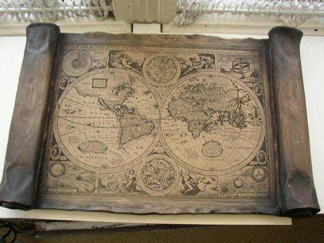 Vintage, Reproduction, 16th C. Map of the World- Artwork Wall Decor 23in x 15in