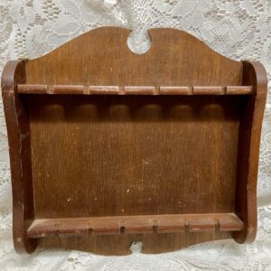 Vintage, Wooden 12-pc Spoon Rack 11in x 11in