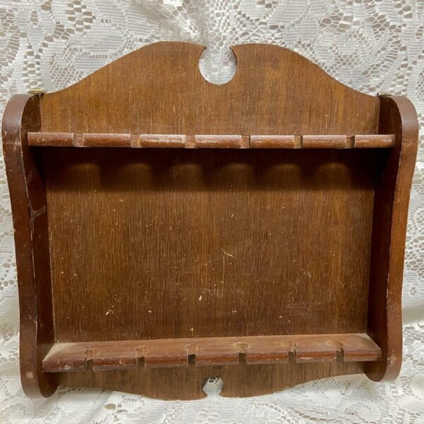 Vintage, Wooden 12-pc Spoon Rack 11in x 11in