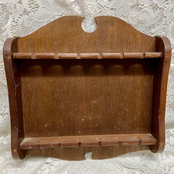 Vintage, Wooden 12-pc Spoon Rack 11in x 11in