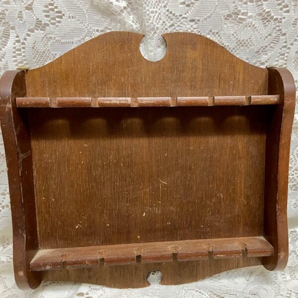 Vintage, Wooden 12-pc Spoon Rack 11in x 11in