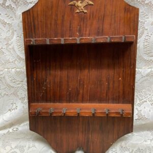 Vintage, Wooden 14-pc Spoon Rack with Eagle 15in x 9.5in