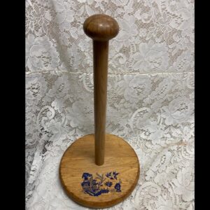 Blue Willow Wooden Paper Towel Holder 14in x 7.5in D