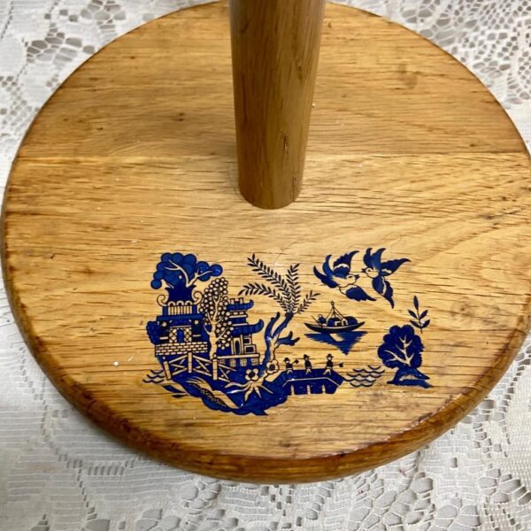 Blue Willow Wooden Paper Towel Holder 14in x 7.5in D