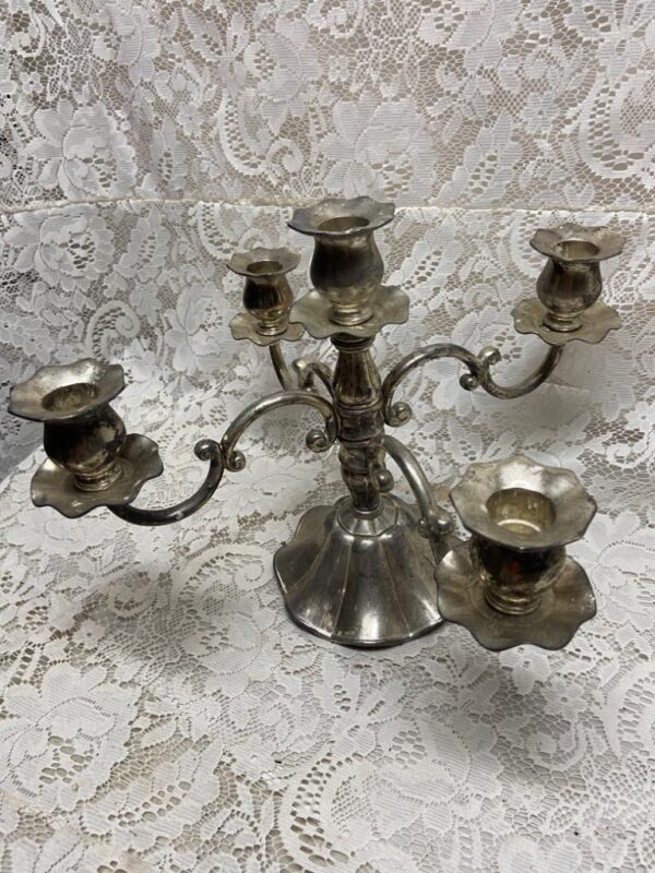 Vintage, Large Silver-plated 5-Lights Candelabra