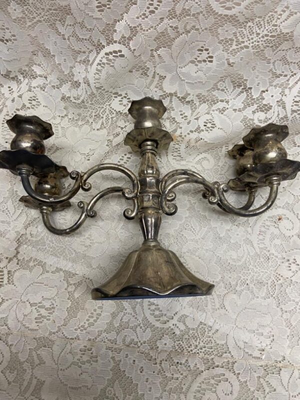 Vintage, Large Silver-plated 5-Lights Candelabra