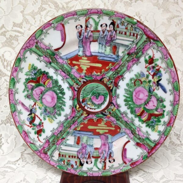 Qianlong and Yongzheng Handpainted Famille Rose Medallion Bowl and Plate Set