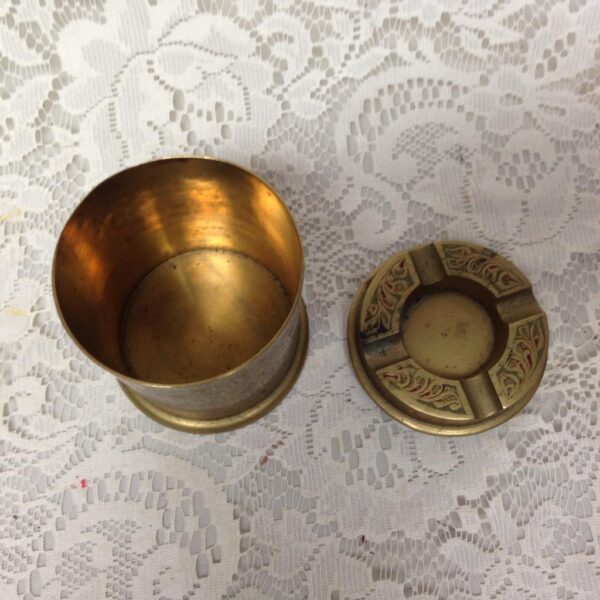 Vintage, Brass Cigarrette Case and Ash Tray Combo 4in x 3in