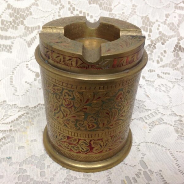 Vintage, Brass Cigarrette Case and Ash Tray Combo 4in x 3in