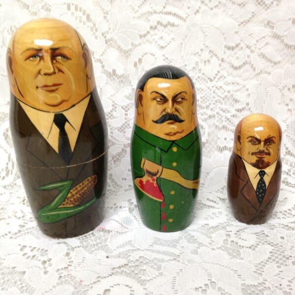 Handpainted High End Set of 10pc Nesting Dolls-Russia’s Political Figures 13.5in