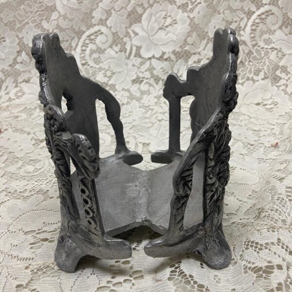 Vintage,Pewter Wine Bottle Holder or Stand 6in x 5in