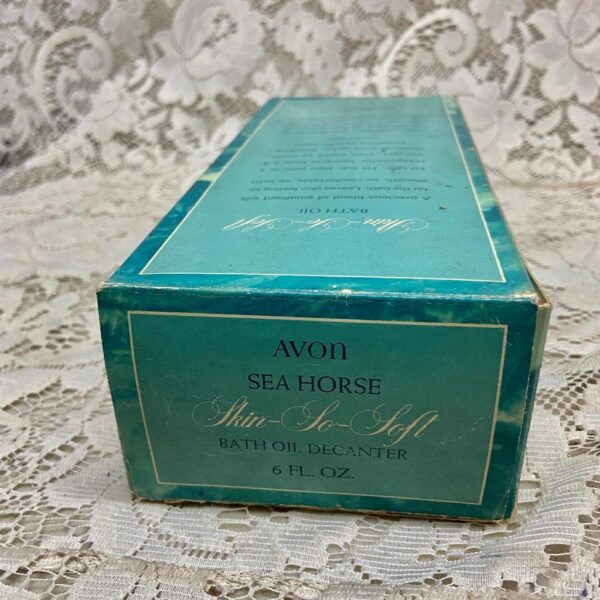 1970s Avon Sea Horse Skin So Soft Bath Oil Decanter 6fl oz (Empty Bottle)