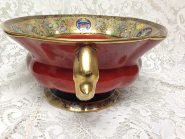 Vintage,Carlton Ware England, Gaudy Blue Willow Centerpiece Bowl 13inx10.5inx5in