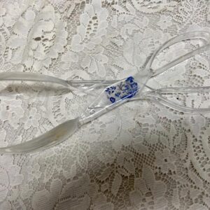 Blue Willow, 12in Salad-Pasta Plastic Tong