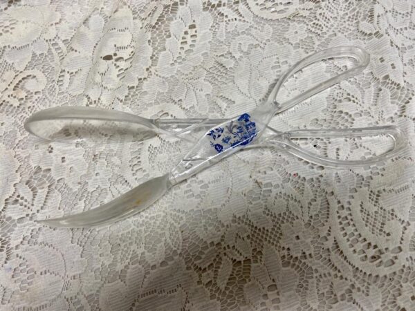 Blue Willow, 12in Salad-Pasta Plastic Tong