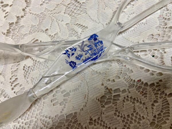 Blue Willow, 12in Salad-Pasta Plastic Tong