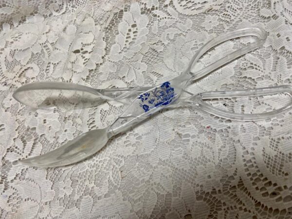 Blue Willow, 12in Salad-Pasta Plastic Tong