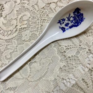 Blue Willow Melamine Soup Spoon 8in x 2in