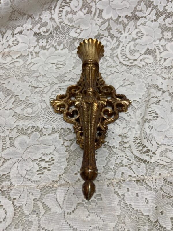 Vintage, Brass Sconce- Candle Holder 11in x 6in x 4in