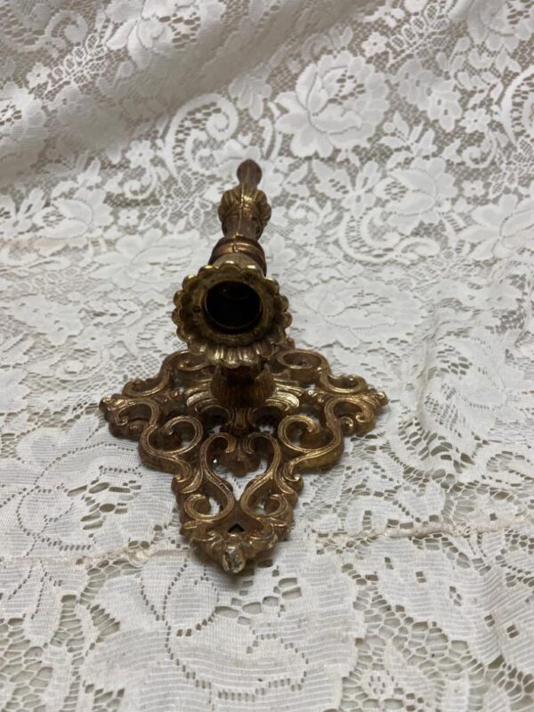 Vintage, Brass Sconce- Candle Holder 11in x 6in x 4in