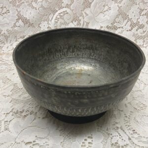 Vintage, Iranian Pewter- Copper, Bowl 4in H x 7.5in D