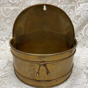 Vintage, Rare, Brass Hanging Salt Box 8.5in x 8in x 5.5in