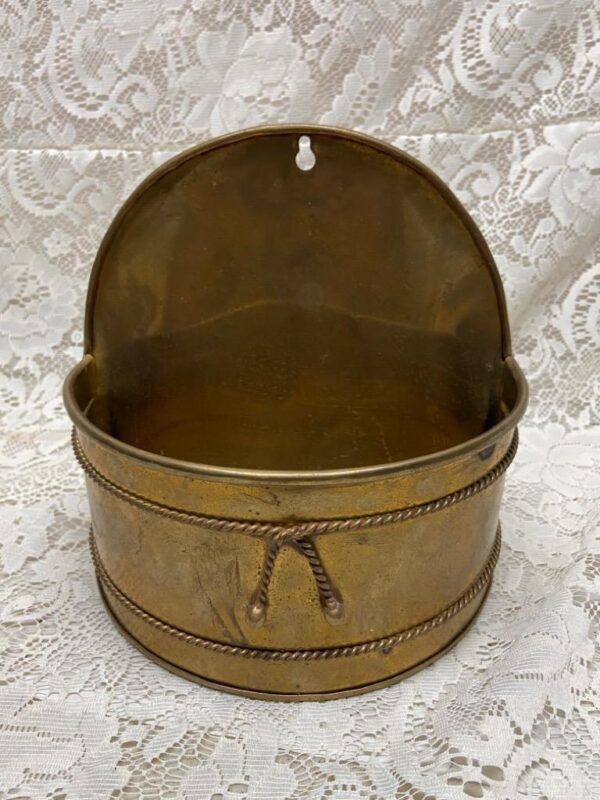 Vintage, Rare, Brass Hanging Salt Box 8.5in x 8in x 5.5in