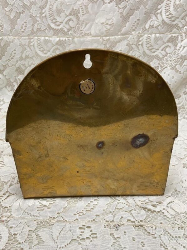 Vintage, Rare, Brass Hanging Salt Box 8.5in x 8in x 5.5in