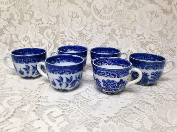 Antique, Rare, Allertons Ltd.,England, 17pc Blue Willow DemitasseTea Set