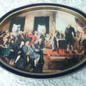 Vintage, Rare, Signing of the Constitution 1787 by H. C. Christy, 15inx12in Tray