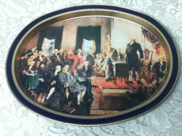 Vintage, Rare, Signing of the Constitution 1787 by H. C. Christy, 15inx12in Tray