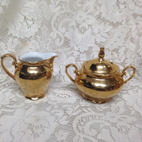 Vintage Rare, German, Gilded 17pc Tea Set