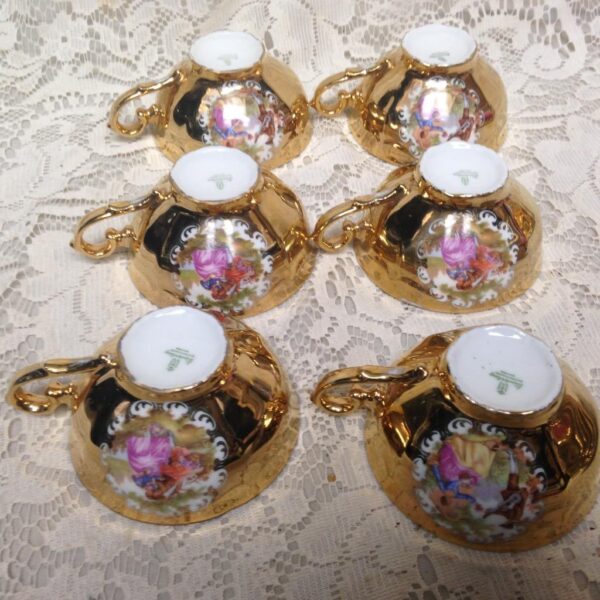 Vintage Rare, German, Gilded 17pc Tea Set