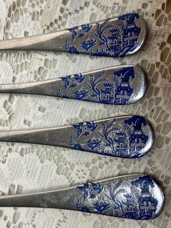 Vintage, 4-pc Oxford Hall, Korea, Blue Willow Hostess Set