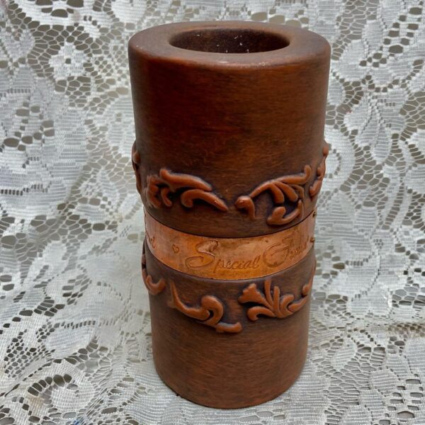 Vintage, Christmas Cylindrical Candle Stand