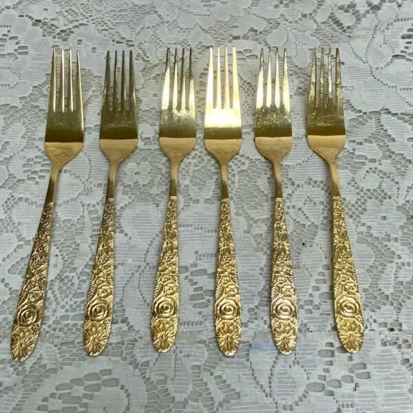 Vintage, 24-pc Stanley Roberts Japan Gold Plated Flatware Service for 6 with Box