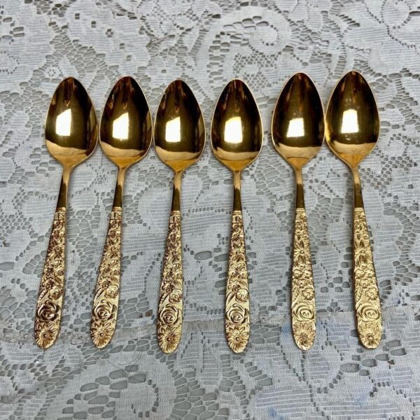 Vintage, 24-pc Stanley Roberts Japan Gold Plated Flatware Service for 6 with Box