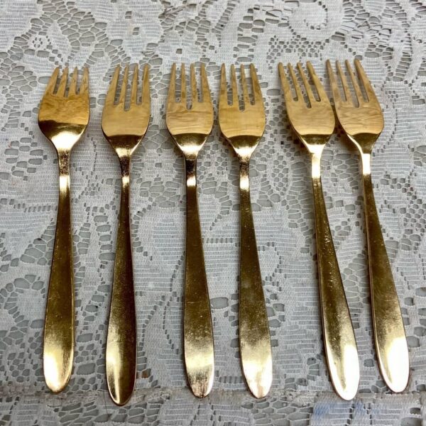 Vintage, 24-pc Stanley Roberts Japan Gold Plated Flatware Service for 6 with Box