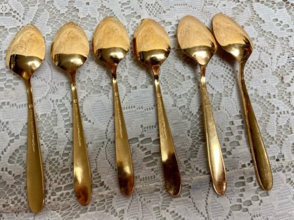 Vintage, 24-pc Stanley Roberts Japan Gold Plated Flatware Service for 6 with Box