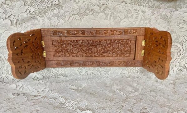 Vintage, Carved Fruits Wooden Kitchen Towel -Paper Towel Rack -in x -in x -in