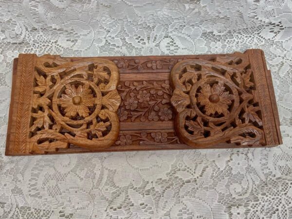 Vintage, Carved Fruits Wooden Kitchen Towel -Paper Towel Rack -in x -in x -in