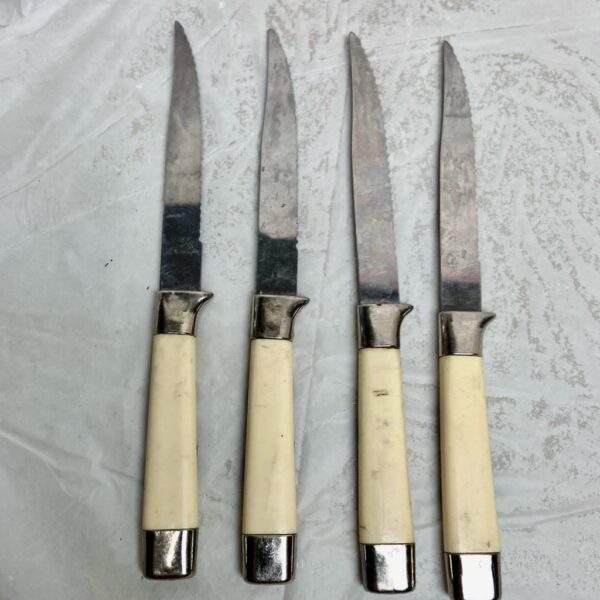 Lot of 4, Regent, Sheffield England Blue Willow Steak Knives 8in