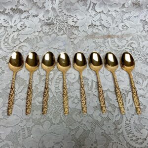 Vintage, 8-pc American, Golden Heritage Teaspoons