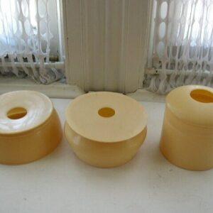 Vintage, 3-pc Celluloid Hair Receivers with Lids