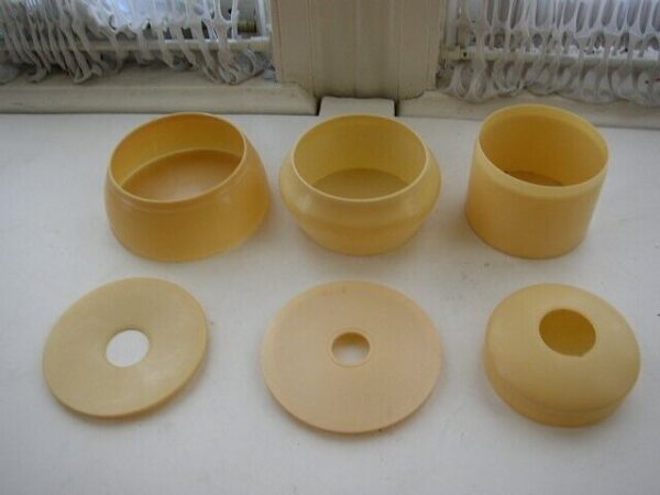 Vintage, 3-pc Celluloid Hair Receivers with Lids